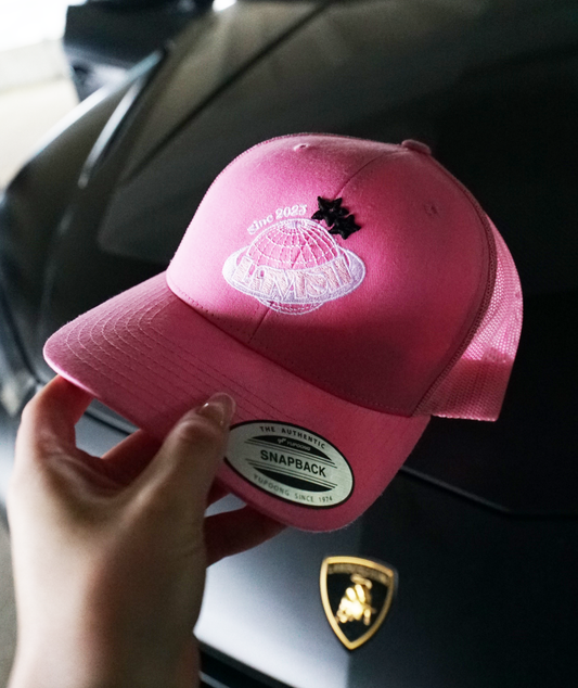 GLOBAL LAVISHWRLD CAP PINK WHITE