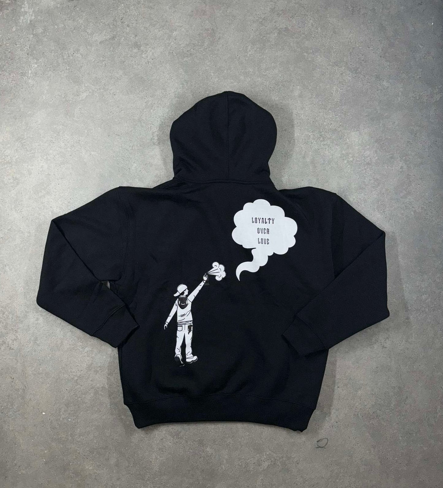 Black "LOYALTY OVER LOVE" Hoodie